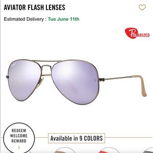 Ray Ban purple flash Aviator